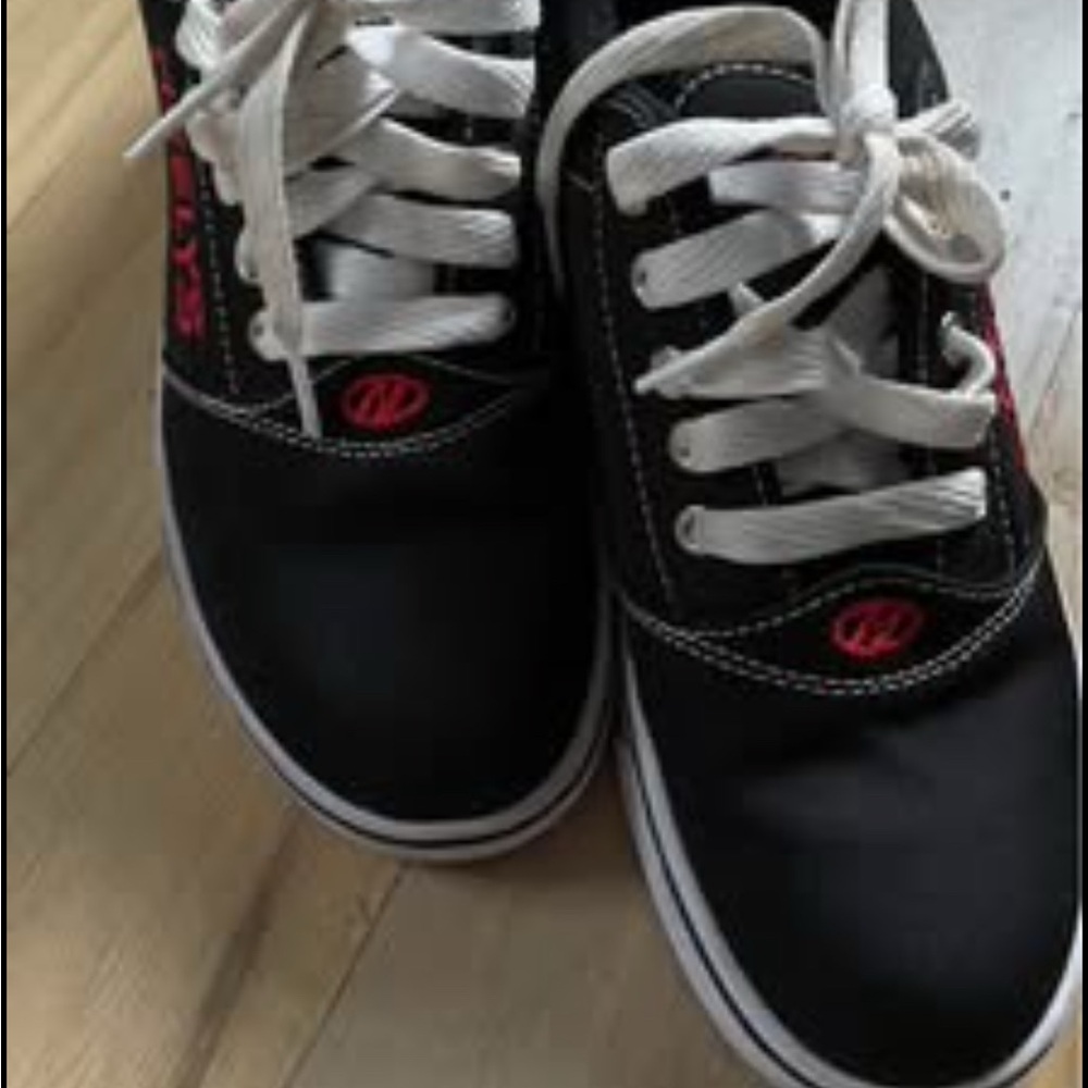 Heelys Black and White with Red Accents